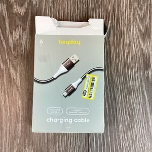 heyday 6'‎ Micro-USB to USB-A Braided charge and sync Cable for Android phones